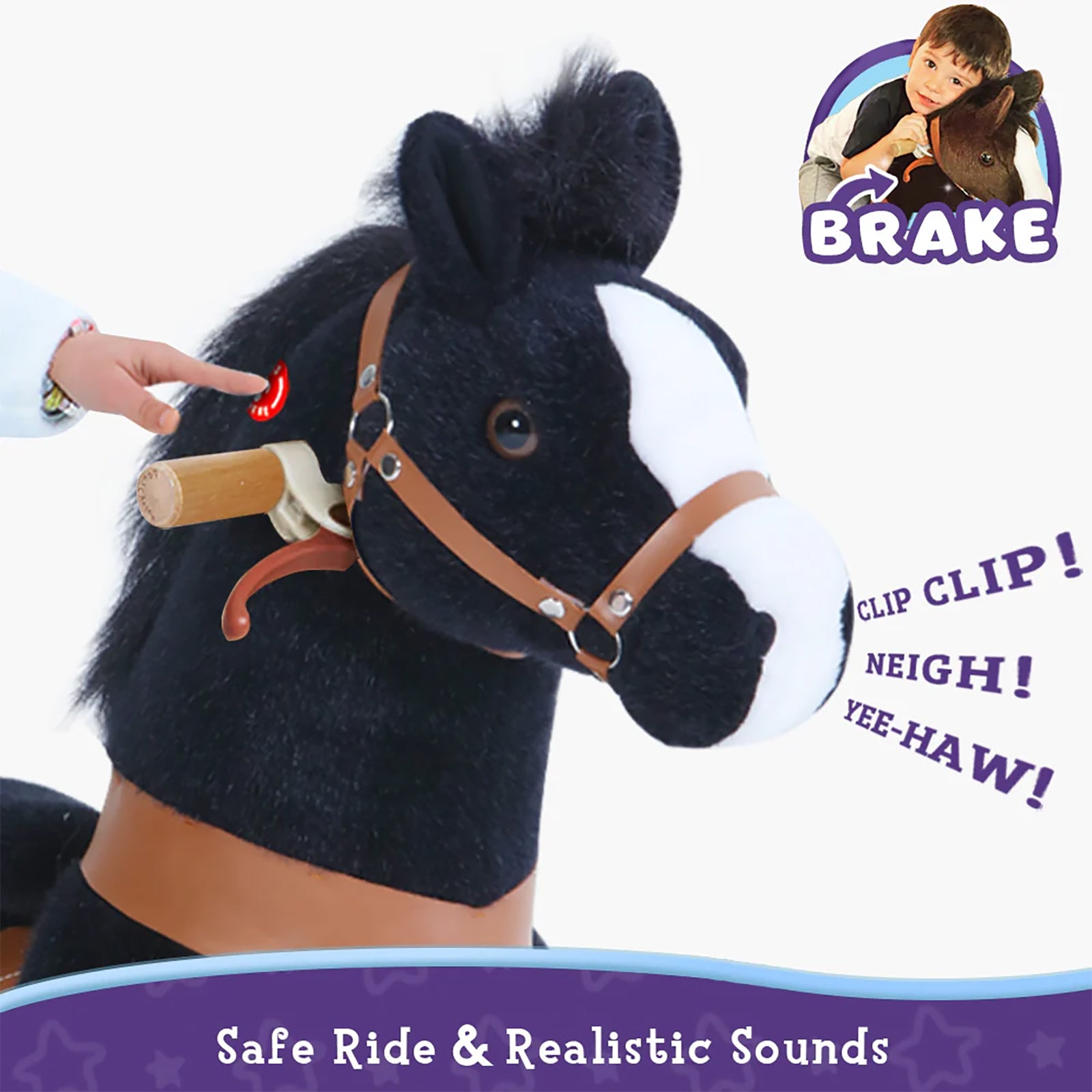 Horse toy Age 3-4 Black （UK&EU in stock）