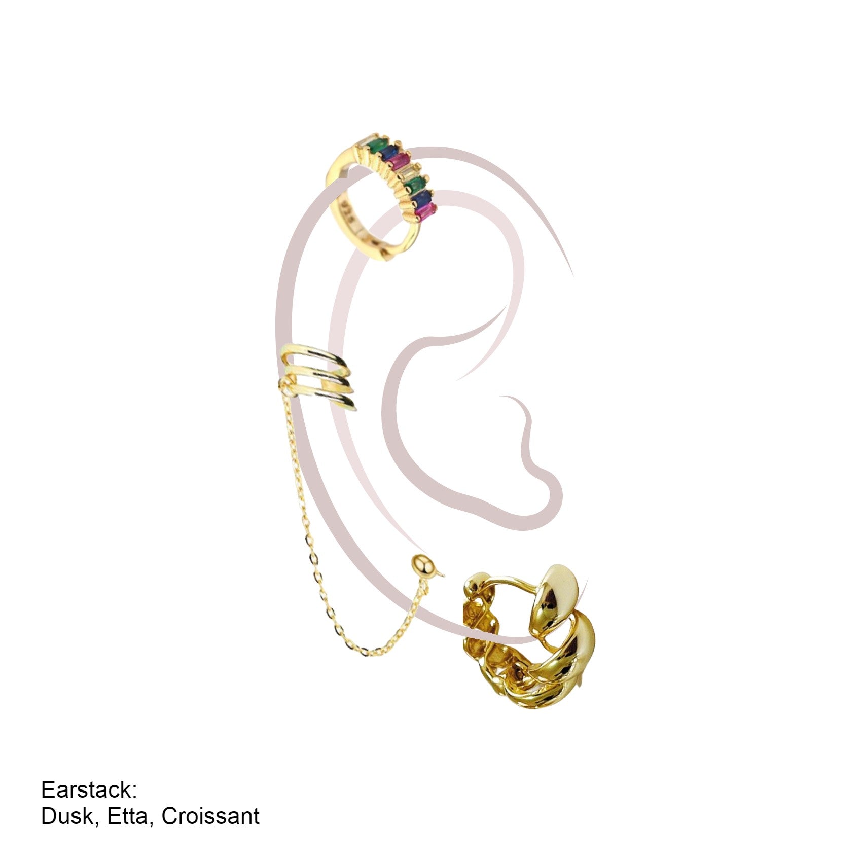 DUSK HELIX HOOP 1CM